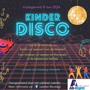 Kinderdisco 31 mei 2024